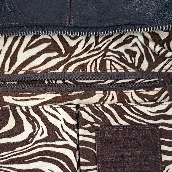 Brighton Kodiak Black and Brown Leather Hobo Shoulder Bag - Picture 15 of 16